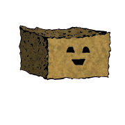a rectangular crouton with a blocky face (content)